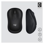 Logitech M220 Silent ratón inalámbrico para oficina, ambidextro, óptico de 1000 DPI, SKU 910-004878