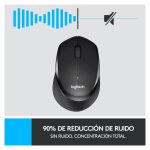 Ratón inalámbrico Logitech M330 SILENT PLUS, diseño ergonómico y operación silenciosa, SKU 910-004909