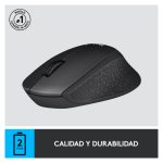 Ratón inalámbrico Logitech M330 SILENT PLUS, diseño ergonómico y operación silenciosa, SKU 910-004909
