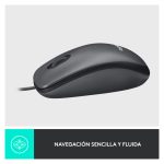 Imagen del Logitech Mouse M100, un ratón óptico para oficina con 1000 DPI y conexión USB tipo A, SKU 910-005003