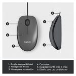 Imagen del Logitech Mouse M100, un ratón óptico para oficina con 1000 DPI y conexión USB tipo A, SKU 910-005003