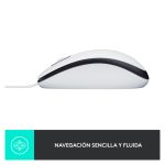 Ratón óptico Logitech M100, ergonómico y duradero, SKU 910-005004