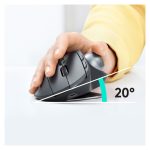 Logitech MX Ergo, ratón trackball ergonómico, modelo SKU 910-005179, conocido por su diseño cómodo y precisión mejorada