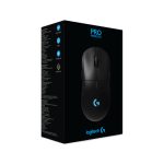 Vista lateral del ratón inalámbrico Logitech G modelo 910-005273, diseñado para juego con sensor óptico de 25600 DPI y uso ambidiestro.
