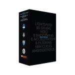 Vista lateral del ratón inalámbrico Logitech G modelo 910-005273, diseñado para juego con sensor óptico de 25600 DPI y uso ambidiestro.