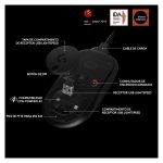 Vista lateral del ratón inalámbrico Logitech G modelo 910-005273, diseñado para juego con sensor óptico de 25600 DPI y uso ambidiestro.