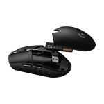 Logitech G G305, un ratón gaming inalámbrico, SKU 910-005283, cuenta con un diseño ligero y preciso, ideal para jugadores.