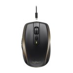 Vista frontal del Logitech MX Anywhere 2 Wireless Mobile Mouse, diseñado para mano derecha, con tecnología RF Wireless y Bluetooth, y resolución láser de 1000 DPI. SKU: 910-005314