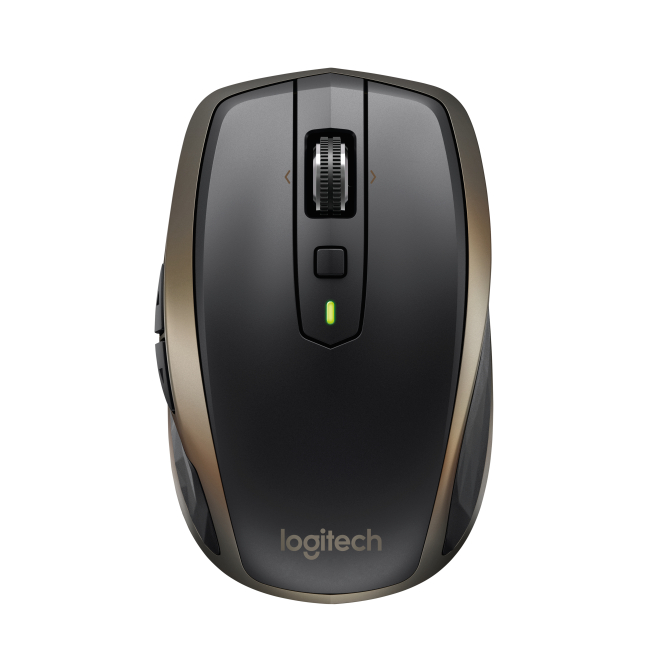 Logitech MX Anywhere 2 Ratón Inalámbrico con Conexión Bluetooth Vista frontal del Logitech MX Anywhere 2 Wireless Mobile Mouse, diseñado para mano derecha, con tecnología RF Wireless y Bluetooth, y resolución láser de 1000 DPI. SKU: 910-005314