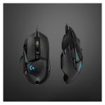 Logitech G502 HERO, ratón gamer con sensor HERO 25K, iluminación RGB, 11 botones programables y peso ajustable. SKU 910-005470