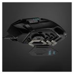 Logitech G502 HERO, ratón gamer con sensor HERO 25K, iluminación RGB, 11 botones programables y peso ajustable. SKU 910-005470