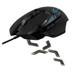 Imagen del ratón Logitech G502 HERO con sensor óptico de alta precisión, 11 botones programables, ajuste de peso y RGB personalizado, SKU 910-005471