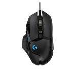 Imagen del ratón Logitech G502 HERO con sensor óptico de alta precisión, 11 botones programables, ajuste de peso y RGB personalizado, SKU 910-005471