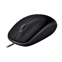 Ratón Logitech B110 Silent para oficina, ambidextro, con conexión USB tipo A, sensor óptico de 1000 DPI. SKU 910-005508