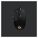 Ratón de juego Logitech G con 8000 DPI, conexión USB tipo A, SKU 910-005796