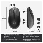 Logitech M190, ratón inalámbrico con conexión USB y diseño ergonómico. SKU 910-005905.