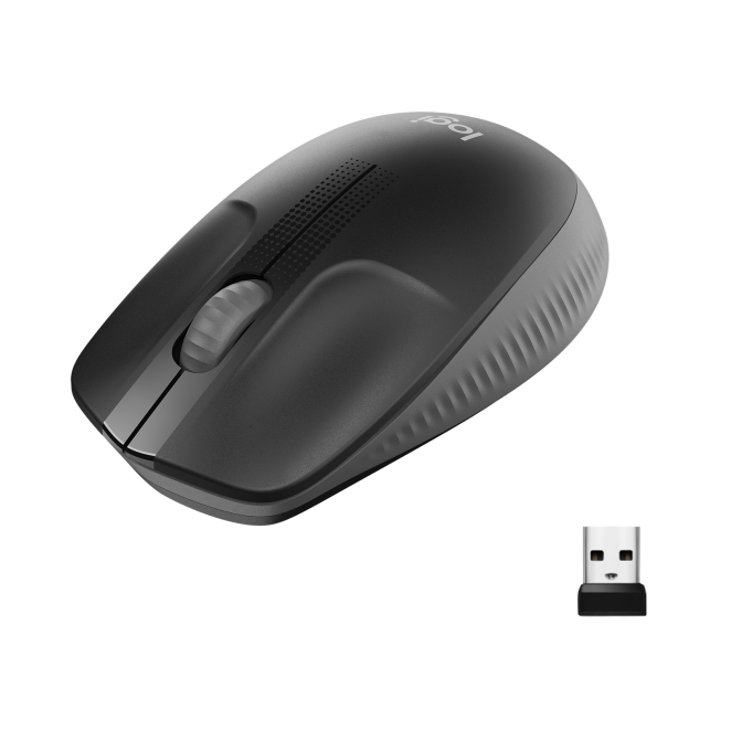 Logitech Ratón Inalámbrico M190 con Conexión USB Logitech M190, ratón inalámbrico con conexión USB y diseño ergonómico. SKU 910-005905.