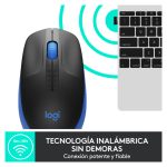 Logitech M190 ratón inalámbrico, diseño ergonómico, color negro, SKU: 910-005907
