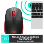 Ratón inalámbrico Logitech M190 con diseño ergonómico y precisión óptica SKU 910-005908