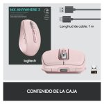 Ratón inalámbrico Logitech MX Anywhere 3 con tecnología RF Wireless y Bluetooth, sensor láser de 4000 DPI para uso en viajes, SKU 910-005990