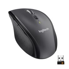 Vista frontal del ratón inalámbrico óptico Logitech M705, SKU 910-006034, diseñado para uso en oficina, con 1000 DPI y uso ergonómico para la mano derecha.