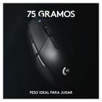 Ratón de juego Logitech G, modelo 910-006106, diseñado para la mano derecha, con conectividad RF Wireless y Bluetooth, y sensor óptico de 25600 DPI.