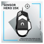 Imagen del ratón Logitech G502 X, un dispositivo gaming con sensor avanzado y diseño ergonómico. SKU: 910-006139