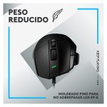 Imagen del ratón Logitech G502 X, un dispositivo gaming con sensor avanzado y diseño ergonómico. SKU: 910-006139