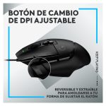Imagen del ratón Logitech G502 X, un dispositivo gaming con sensor avanzado y diseño ergonómico. SKU: 910-006139