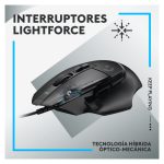 Imagen del ratón Logitech G502 X, un dispositivo gaming con sensor avanzado y diseño ergonómico. SKU: 910-006139