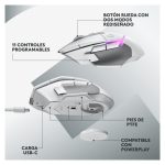 Ratón Logitech G G502 X PLUS con iluminación RGB, 25.600 dpi, 13 botones programables. SKU: 910-006172