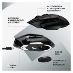Logitech G G502 X LIGHTSPEED ratón inalámbrico con precisión avanzada, SKU 910-006181