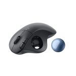 Logitech ratón modelo 910-006221, adecuado para oficina, diseño ergonómico para mano derecha, conexión RF Wireless más Bluetooth, trackball integrado y 2000 DPI