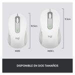 Ratón inalámbrico Logitech Signature M650 en color negro, diseñado para uso diario con ergonomía avanzada, SKU 910-006255