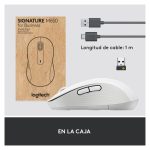 Ratón inalámbrico Logitech Signature M650 para negocios, blanco, adecuado para manos pequeñas o medianas, con conectividad Logi Bolt y Bluetooth, incluye la tecnología SmartWheel. SKU 910-006275.