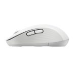 Vista frontal del Logitech Signature M650 L para Business, ratón inalámbrico blanco, diseñado para manos grandes, con tecnología Logi Bolt y SmartWheel. SKU 910-006349.