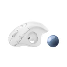 Ratón Logitech modelo 910-006438, diseñado para la mano derecha con conectividad RF Wireless y Bluetooth, y trackball de 2000 DPI