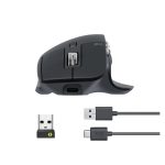Imagen del ratón Logitech MX Master 3S, modelo 910-006559, con diseño ergonómico y tecnología inalámbrica avanzada