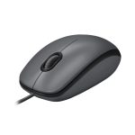 Ratón óptico Logitech M100 con conexión USB y diseño ergonómico. SKU: 910-006652
