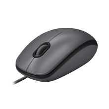 Ratón óptico Logitech M100 con conexión USB y diseño ergonómico. SKU: 910-006652