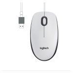 Logitech ratón M100, diseño ergonómico con sensor óptico de alta precisión y SKU 910-006764