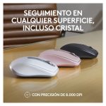 Imagen del Logitech ratón modelo 910-006930, diseñado para uso en oficina, con tecnología RF Wireless y Bluetooth, láser de 8000 DPI, para uso con mano derecha.