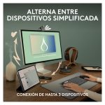 Ratón Logitech 910-007014 para viajes, ambidextro, inalámbrico con RF y Bluetooth, sensor óptico de 4000 DPI