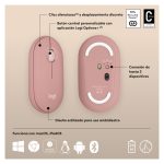 Ratón Logitech 910-007014 para viajes, ambidextro, inalámbrico con RF y Bluetooth, sensor óptico de 4000 DPI