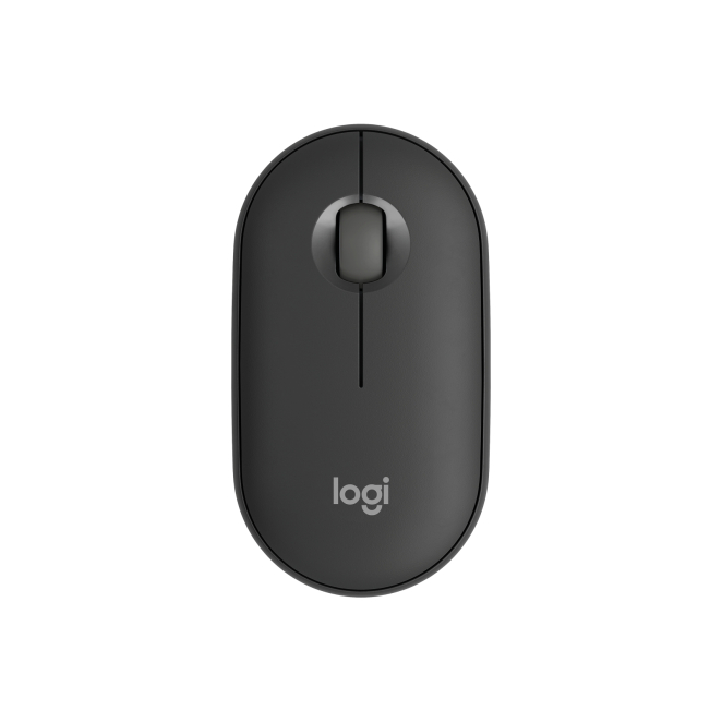 Logitech Ratón Viajes Ambidextro Wireless con Bluetooth y 4000 DPI Vista superior del ratón inalámbrico Logitech para viajes, modelo ambidextro con conectividad RF y Bluetooth, sensor óptico de 4000 DPI, SKU 910-007015