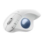 Imagen del ratón ergonómico inalámbrico Logitech ERGO M575S en color negro, SKU 910-007030, diseñado para máxima comodidad y uso prolongado.