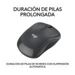 Ratón Wireless Logitech M240 Silent con clic silencioso y SKU 910-007119, ideal para trabajar en ambientes tranquilos.