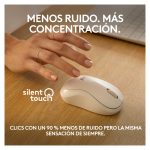 Vista frontal del Logitech M240 Silent, un ratón inalámbrico ergonómico y silencioso con SKU 910-007120