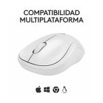 Vista frontal del Logitech M240 Silent, un ratón inalámbrico ergonómico y silencioso con SKU 910-007120