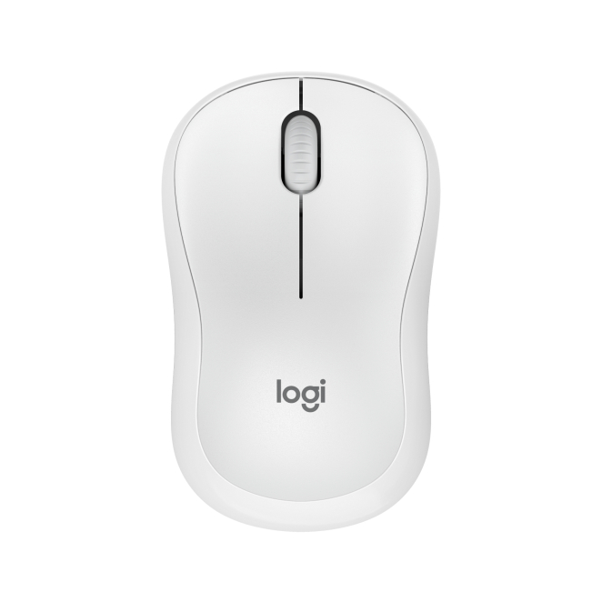 Logitech Ratón Inalámbrico M240 Silent Ulteriormente Silencioso Vista frontal del Logitech M240 Silent, un ratón inalámbrico ergonómico y silencioso con SKU 910-007120